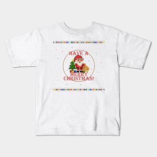 Have A Merry Christmas Santa! (Red Letters on White) Kids T-Shirt